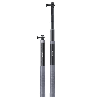 TELESIN 1.2m Fibra de carbono Monopod Selfie Stick con tornillo 1/4 para cámaras de acción — imagen 2
