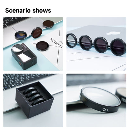 Filtro TELESIN ND CPL Set Lente de marco de aleación de aluminio para DJI Osmo Action 3 (CPL + ND8/16/32 Set) — imagen 2