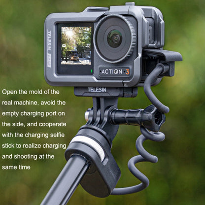 Marco de protección de jaula TELESIN OA-FMS-004 cámara de acción de conejo de metal para DJI Osmo Action 3 (gris) — imagen 7