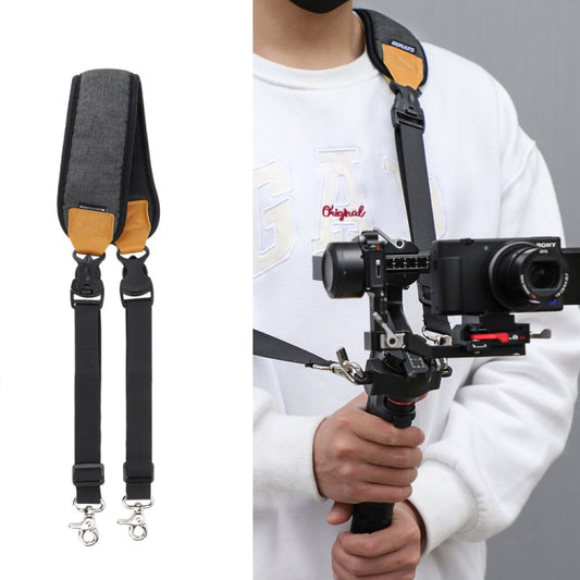 Correa Mini Sunnylife RO-GS560 Lanyard Handheld Gimbal Doble hebilla Cómoda para el hombro Accesorios para DJI RS 3 (Negro)