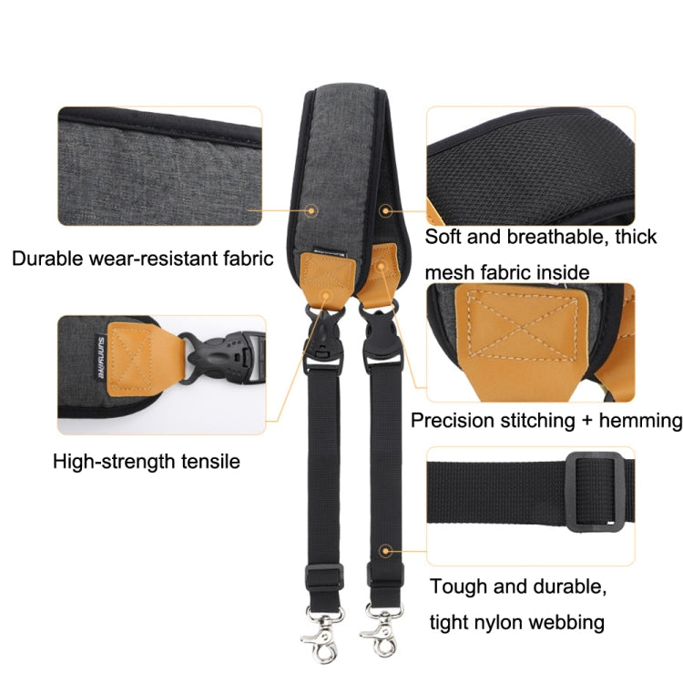 Correa Mini Sunnylife RO-GS560 Lanyard Handheld Gimbal Doble hebilla Cómoda para el hombro Accesorios para DJI RS 3 (Negro)…