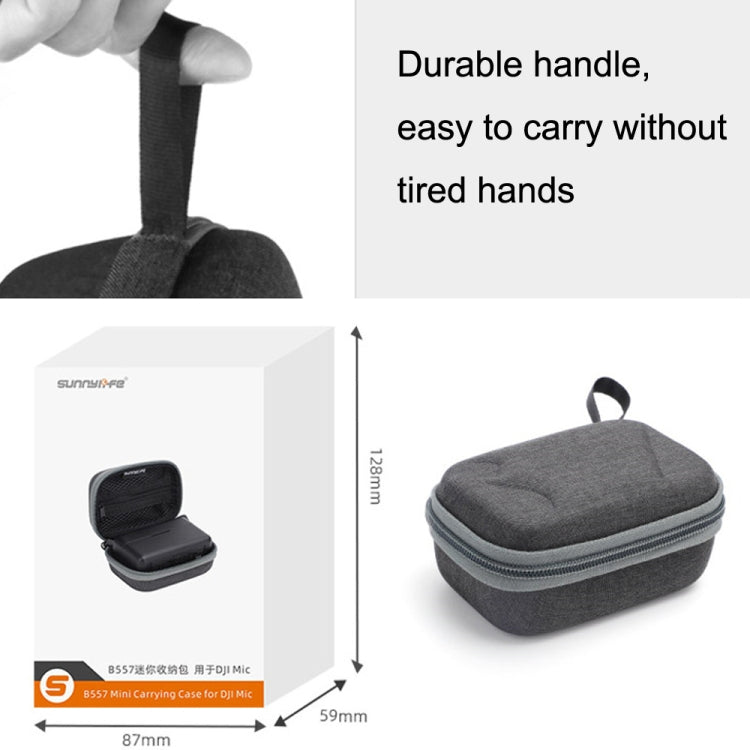 Micrófono MIC Sunnylife B557 inalámbrico Caja protectora portátil Bolsa de almacenamiento (gris oscuro) para DJI Mic — image…