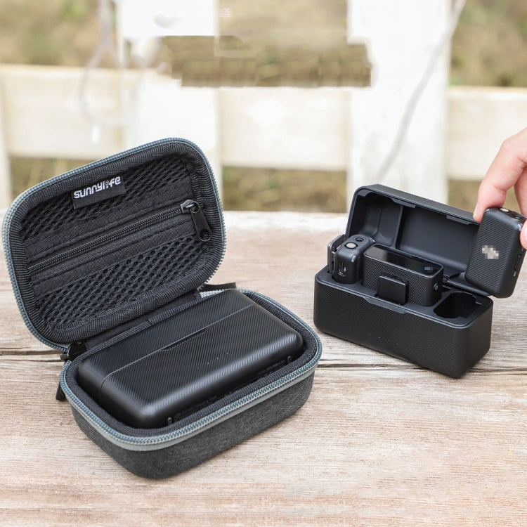 Micrófono MIC Sunnylife B557 inalámbrico Caja protectora portátil Bolsa de almacenamiento (gris oscuro) para DJI Mic — image…