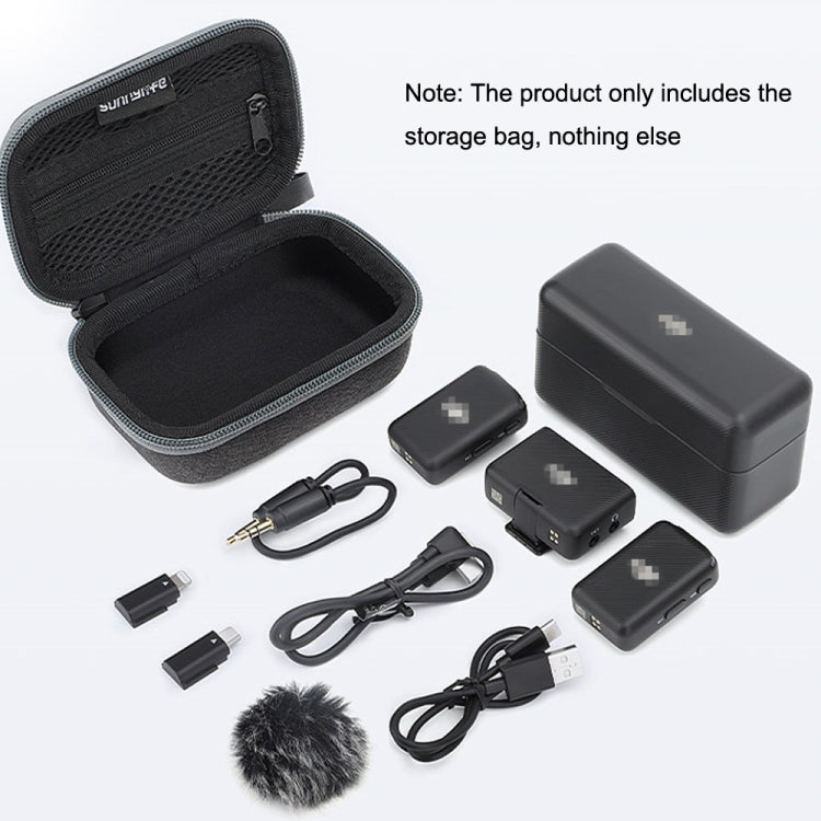 Micrófono MIC Sunnylife B557 inalámbrico Caja protectora portátil Bolsa de almacenamiento (gris oscuro) para DJI Mic — image…