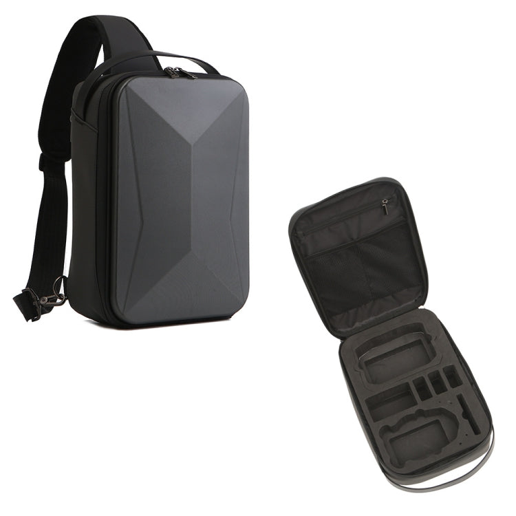Bolsa de almacenamiento de carcasa dura Caja Bolsa de pecho Bolsa de hombro Bolsa de mensajero para DJI Mini 3 Pro (gris osc…