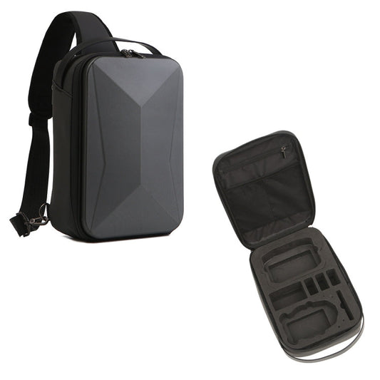 Bolsa de almacenamiento de carcasa dura Caja Bolsa de pecho Bolsa de hombro Bolsa de mensajero para DJI Mini 3 Pro (gris osc…