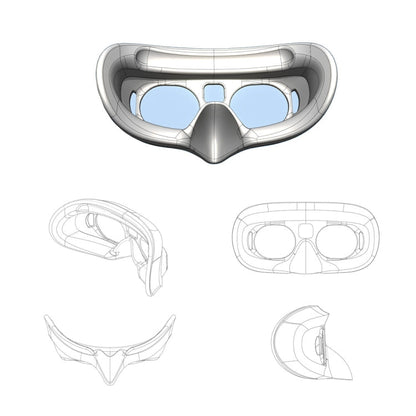 Cubierta de lente Goggles 2 Acolchado de espuma Esponja Almohadilla para los ojos Máscara con Negro — imagen 5