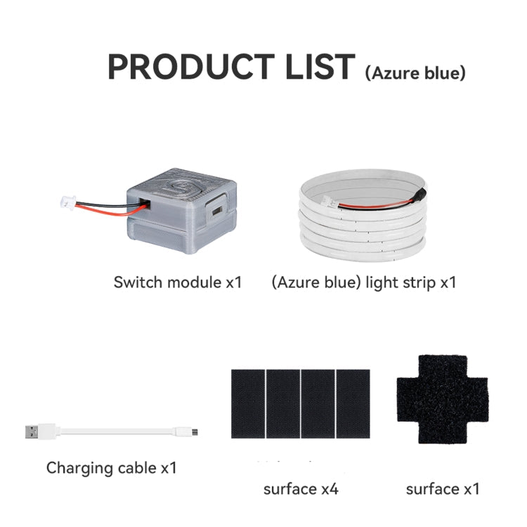RCSTQ tira de luz emisora de luz tira de luz de advertencia de vuelo nocturno para DJI Avata (azul) — imagen 2