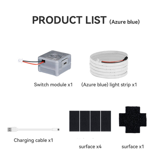 RCSTQ tira de luz emisora de luz tira de luz de advertencia de vuelo nocturno para DJI Avata (azul) — imagen 2