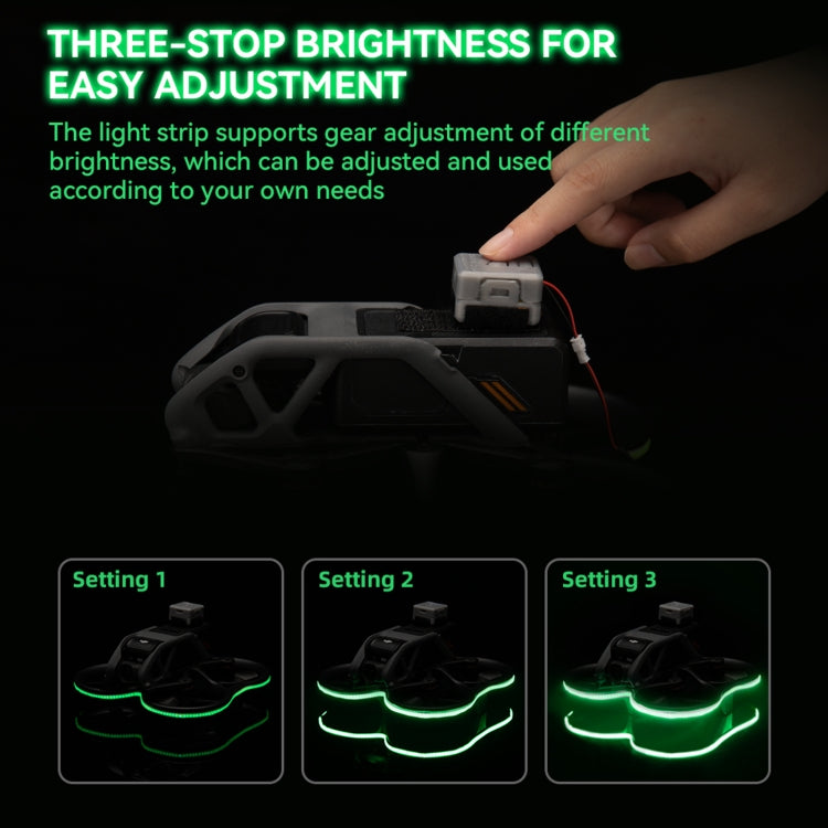 RCSTQ tira de luz emisora de luz tira de luz de advertencia de vuelo nocturno para DJI Avata (fluorescente) — imagen 6