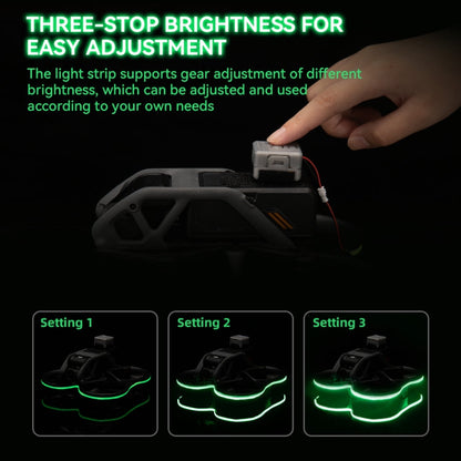 RCSTQ tira de luz emisora de luz tira de luz de advertencia de vuelo nocturno para DJI Avata (fluorescente) — imagen 6