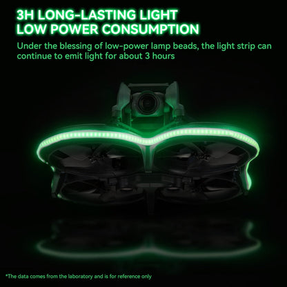 RCSTQ tira de luz emisora de luz tira de luz de advertencia de vuelo nocturno para DJI Avata (azul) — imagen 7