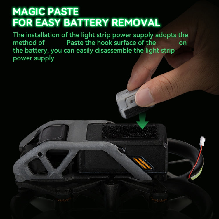 RCSTQ tira de luz emisora de luz tira de luz de advertencia de vuelo nocturno para DJI Avata (azul) — imagen 9