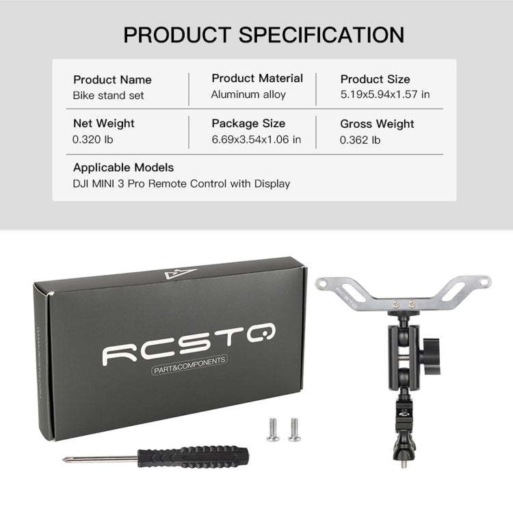 Soporte de ciclismo RCSTQ para bicicleta con control remoto de pantalla y accesorios para drones para DJI Mini 3 Pro (como s…