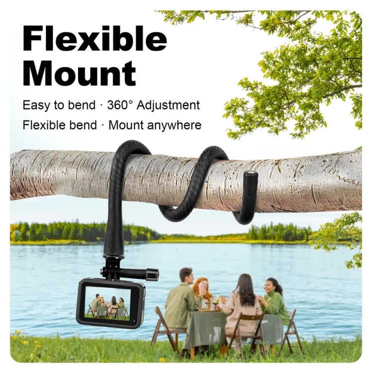 Trípode de pulpo con soporte de montaje flexible TELESIN para mini cámara de acción y celular, especificaciones: con kit de……