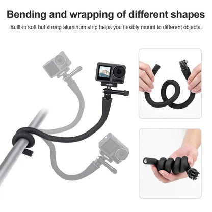 Trípode de pulpo con soporte de montaje flexible TELESIN para mini cámara de acción y celular, especificación: solo soporte……