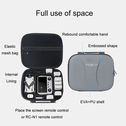 Bolsa de almacenamiento RCSTQ Control remoto portátil para DJI Mini 3 Pro (Gris) — imagen 5