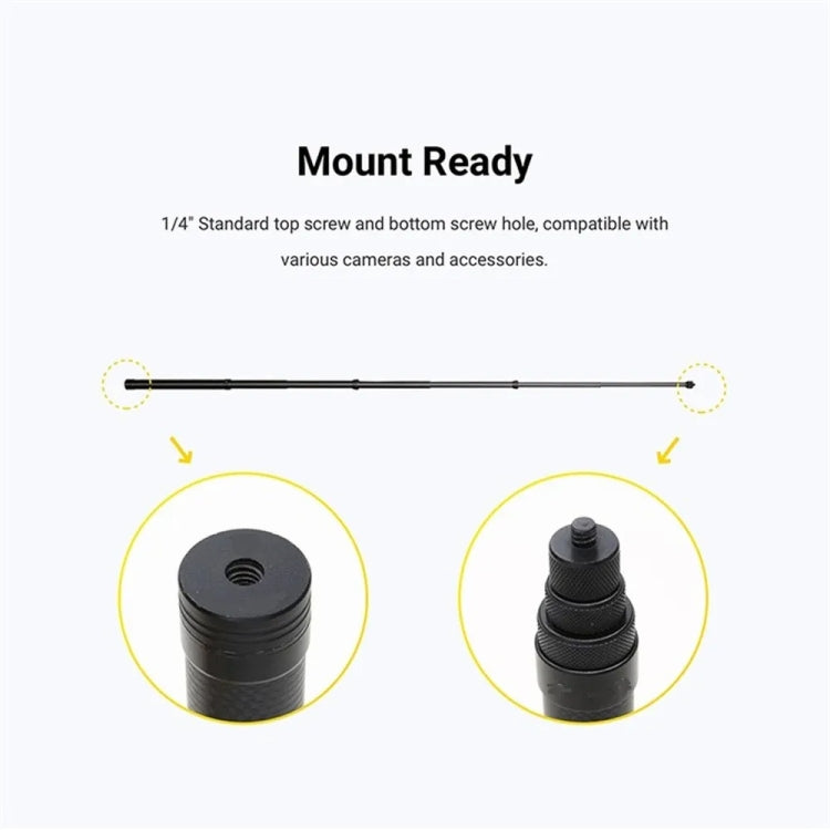 Palo de Selfie Invisible monopie extendido de fibra de carbono de 1,5 m para cámara deportiva Insta360/ Action/GoPro/Xiao Yi…
