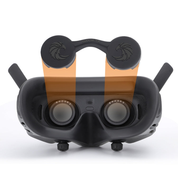 Cubierta Goggles 2 Sunnylife AT-BHT565 protectora de lente a prueba de polvo VR Gafas Cubierta de silicona (Negro)
