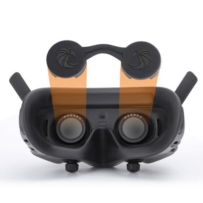 Cubierta Goggles 2 Sunnylife AT-BHT565 protectora de lente a prueba de polvo VR Gafas Cubierta de silicona (Negro)