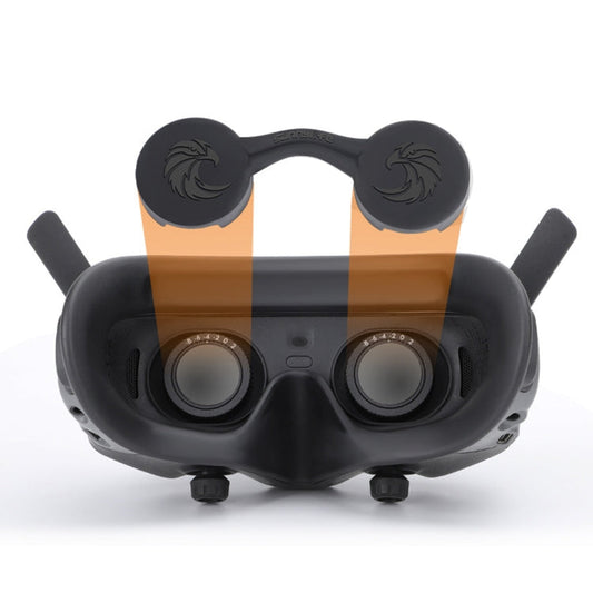 Cubierta Goggles 2 Sunnylife AT-BHT565 protectora de lente a prueba de polvo VR Gafas Cubierta de silicona (Negro)