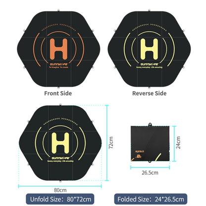 Sunnylife TJP11 80cm Hexagonal de doble cara plegable con puntas de tierra Dron delantal Universal — imagen 3