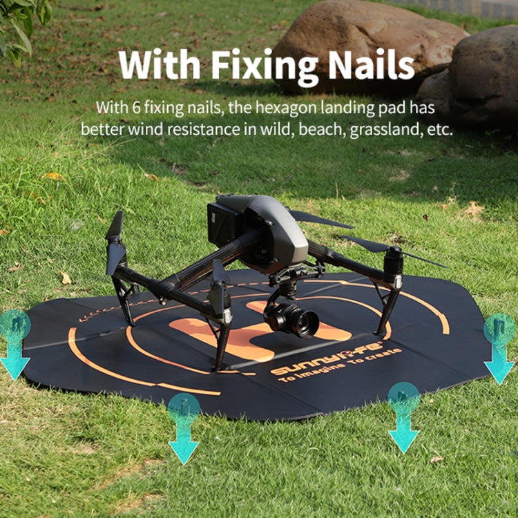 Sunnylife TJP10 110cm Hexagonal de doble cara plegable con puntas de tierra Dron delantal Universal — imagen 5