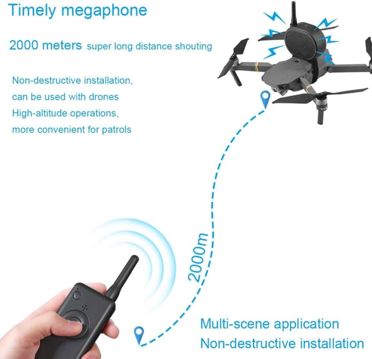 Mini Dron megáfono altavoz portátil inalámbrico 2KM Control para DJI Mavic 2 / Mavic Mini / Mavic Pro para DJI DJI Mavic 2,……