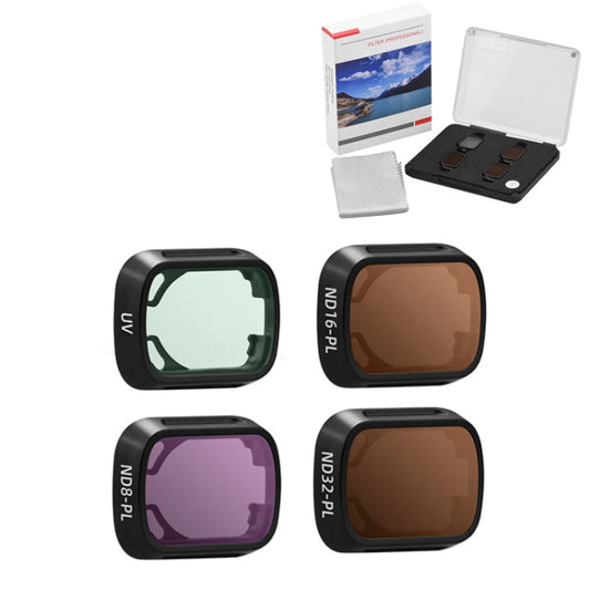 Filtro de vidrio BRDRC protector, Estilo: 4pcs/set UV+ND8PL+ND16pl+ND32PL para DJI Mini 3 Pro