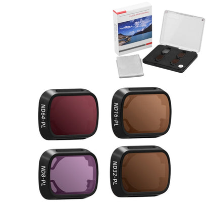Filtro de vidrio BRDRC protector, estilo: 4 piezas/juego ND8PL+ND16PL+ND32PL+ND64PL para DJI Mini 3 Pro