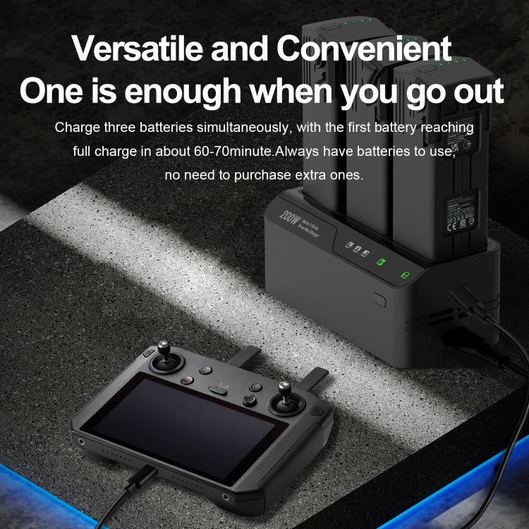 Batería de 3 Serie LKTOP 200W Cargador de canales Enchufe de la UE para DJI Mavic 3 — imagen 7