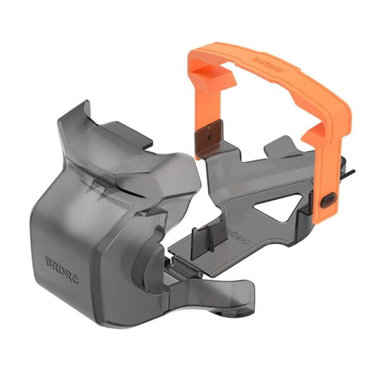 Cubierta de lente BRDRC 2 en 1 cardán cubierta protectora hélice para DJI Mavic 3 Pro (gris transparente)
