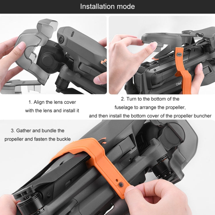 Cubierta de lente BRDRC 2 en 1 cardán cubierta protectora hélice para DJI Mavic 3 Pro (gris transparente) — imagen 9