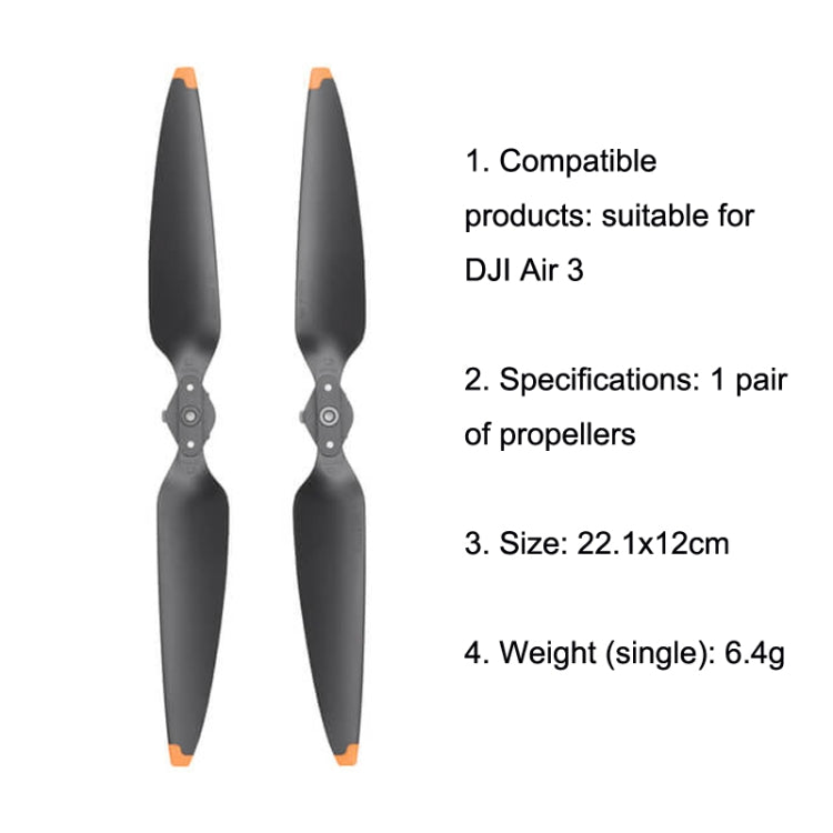Hélices de reducción de ruido Original 1 par de para DJI Air 3 (negro) — imagen 4