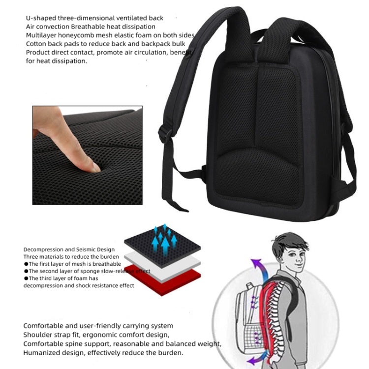Bolsa de almacenamiento Bolsa de hombro impermeable de carcasa dura Mochila para DJI Avata (forro de EVA amarillo) — imagen 4