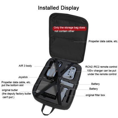 Bolsa de almacenamiento Mochila Compatible con RC-N2 o RC 2 Control remoto para DJI Air 3 (Negro) — imagen 5
