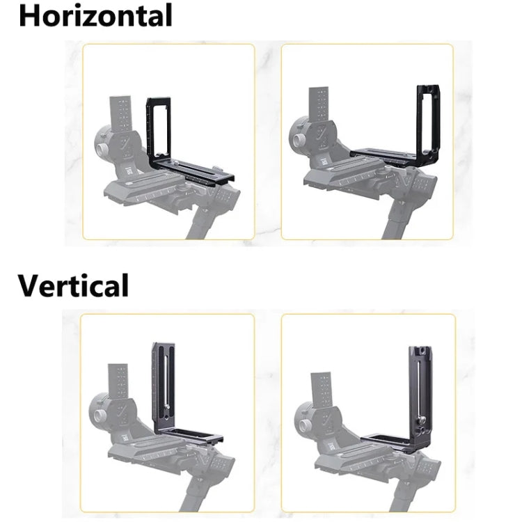 Soporte Universal en forma de L para cámara Placa de liberación rápida para estabilizadores /, especificación: L-450 negro p…