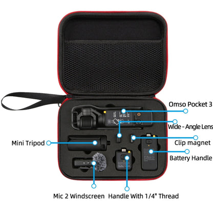 Bolsa de almacenamiento Bolso de bolsillo para cámara para DJI Osmo Pocket 3 (carcasa negra interior negro) — imagen 8
