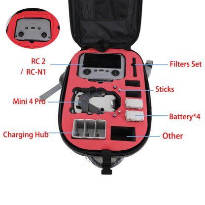 Bolsa de Almacenamiento Dron Mochila de fibra de carbono, especificaciones: estilo cepillado para DJI Mini 4 Pro — imagen 6