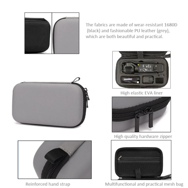 Bolsa de almacenamiento Estuche de transporte de embrague para DJI Osmo Pocket 3 (gris) — imagen 6