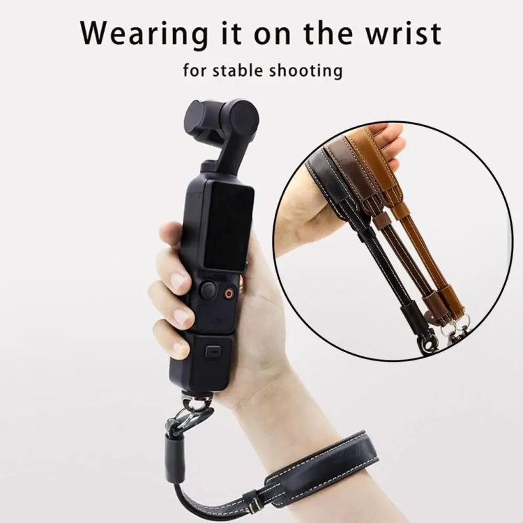 Correa de mano Cámara Gimbal Accesorios estabilizadores de mano Correa de muñeca para DJI Osmo Pocket 3 (marrón) — imagen 8