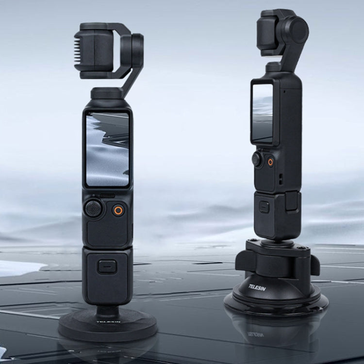Base magnética TELESIN con interfaz de 1/4 pulgadas para cámara Pocket 3/Insta360 y teléfonos inteligentes sin Base de vento…