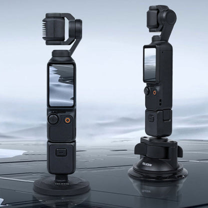Base magnética TELESIN con interfaz de 1/4 pulgadas para cámara Pocket 3/Insta360 y teléfonos inteligentes sin Base de vento…