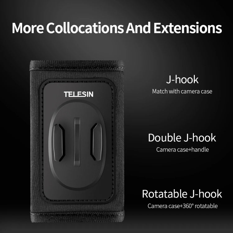 Mochila TELESIN Correa para el hombro Soporte para GoPro Hero / Insta360 / SJCAM / Accesorios de acción, Especificaciones: S…