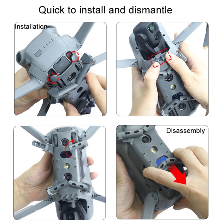 Soporte de extensión Tren de aterrizaje elevado Protección del cuerpo plegable a prueba de caídas y choques para DJI Air 3 (…