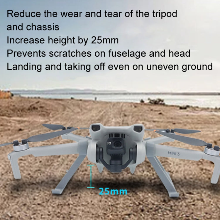 Cubierta 1 par de protectora de hélice de tren de aterrizaje con soporte de aumento de altura para DJI Mini 3 Pro — imagen 3