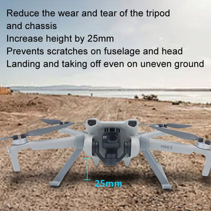 Cubierta 1 par de protectora de hélice de tren de aterrizaje con soporte de aumento de altura para DJI Mini 3 Pro — imagen 3