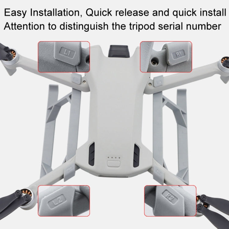 Cubierta 1 par de protectora de hélice de tren de aterrizaje con soporte de aumento de altura para DJI Mini 3 Pro — imagen 5