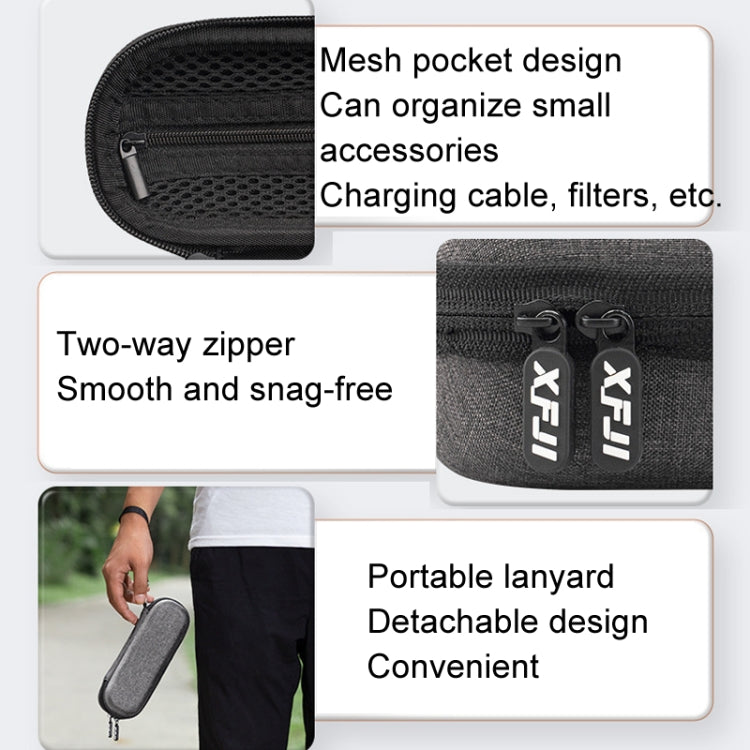 Bolso de cuerpo XFJI Caja de almacenamiento Accesorios de mini impermeables a prueba de caídas para DJI Osmo Pocket 3 (gris……