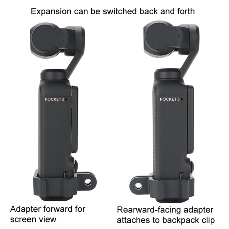 Soporte de expansión Adaptador de Accesorios de soporte de montaje de cámara Gimbal, Estilo: Soporte expandido + Clip para m…